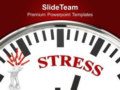 White clock with stress business powerpoint templates ppt themes and graphics 0113
