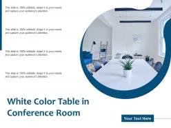 White color table in conference room