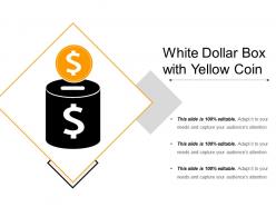White dollar box with yellow coin