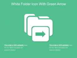 White folder icon with green arrow