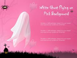 White Ghost Flying On Pink Background