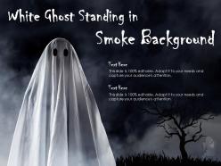 White ghost standing in smoke background