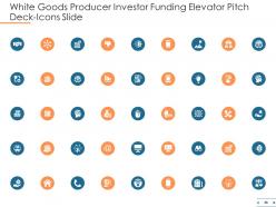 White goods producer investor funding elevator pitch deck ppt template