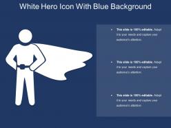 White hero icon with blue background