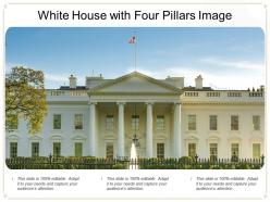 White house with four pillars image