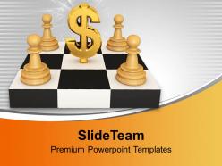 White pawns around dollar stock photo powerpoint templates ppt themes and graphics 0213