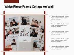 White photo frame collage on wall