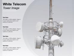 White telecom tower image