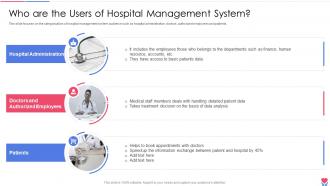 Who Are The Users Of Hospital Management System Healthcare Inventory Management System