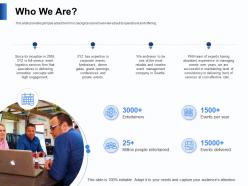 Who we are conferences ppt powerpoint presentation design templates