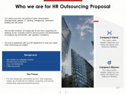 Who we are for hr outsourcing proposal ppt powerpoint presentation infographic template