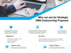 Who we are for strategic hrm outsourcing proposal ppt powerpoint visual