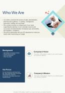 Who We Are HR Proposal One Pager Sample Example Document