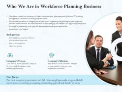 Who we are in workforce planning business ppt powerpoint presentation slides