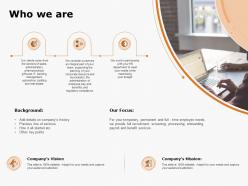 Who we are mission ppt powerpoint presentation file objects