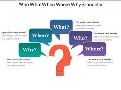 Who what when where why silhouette