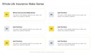 Whole Life Insurance Make Sense In Powerpoint And Google Slides Cpb