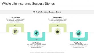 Whole Life Insurance Success Stories In Powerpoint And Google Slides Cpb