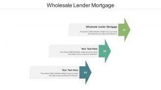 Wholesale lender mortgage ppt powerpoint presentation file structure cpb