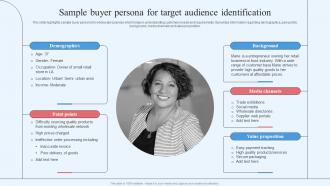 Wholesale Marketing Strategy Sample Buyer Persona For Target Audience Identification