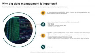 Why Big Data Management Is Important Big Data Analytics And Management