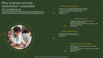 Why Business Process Automation Is Required BPA Tools For Process Improvement And Cost Reduction