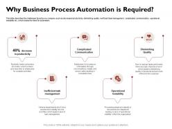 Why business process automation is required steps ppt powerpoint presentation icon images