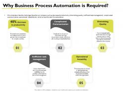 Why business process automation is required task management ppt presentation styles