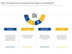 Why choose our company for sales consultants b2b sales process consulting ppt summary
