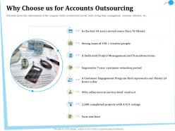 Why choose us for accounts outsourcing transitions ppt powerpoint presentation icon deck
