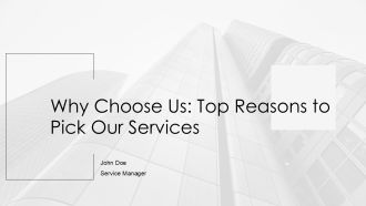 Why Choose Us Top Reasons To Pick Our Services PPT Demonstration AT