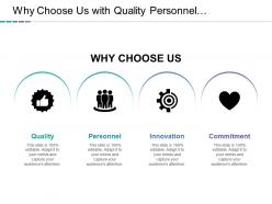 Why choose us with quality personnel innovation and commitment