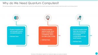 Why Do We Need Quantum Computers Quantum Cryptography