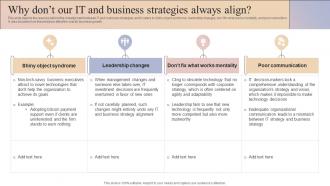 Why Dont Our It And Business Strategies Always Align Business And It Alignment