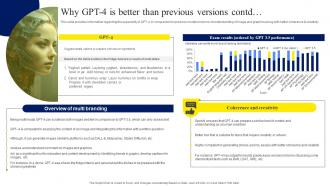 Why GPT 4 Is Better Than Previous Versions ChatGPT OpenAI Conversation AI Chatbot ChatGPT CD V Customizable Graphical
