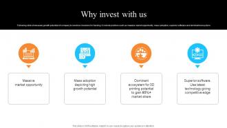 Why Invest With Us 3d Printing Company Fundraising Pitch Deck