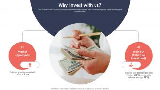 Why Invest With Us Automated Marketing Reporting Software Investor Funding Elevator Pitch Deck