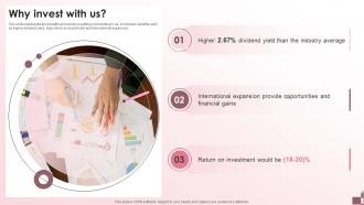 Why Invest With Us Beauty Products Company Investment Funding Elevator Pitch Deck