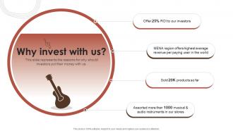 Why Invest With Us Instrument Vendor Investor Funding Elevator Pitch Deck