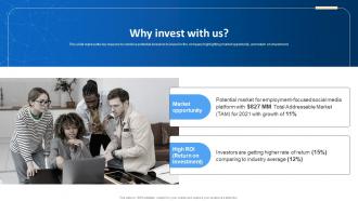 Why Invest With Us Linkedin Series B Investor Funding Elevator Pitch Deck
