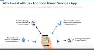 Why invest with us location based services app ppt slides format