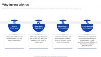 Why Invest With Us Panasonic Investor Funding Elevator Pitch Deck