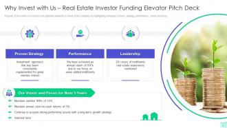 Why Invest With Us Real Estate Investor Funding Elevator Pitch Deck