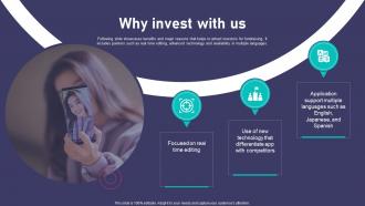 Why Invest With Us Real Time Editing App Funding Pitch Deck