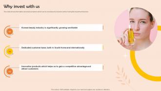 Why Invest With Us Skin Care Company Fundraising Pitch Deck