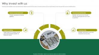 Why Invest With Us Smart Farming Technology Pitch Deck For Food Security