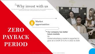 Why Invest With Us Video Promotion Service Investor Funding Elevator Pitch Deck