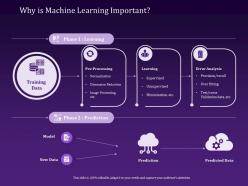 Why is machine learning important prediction ppt powerpoint presentation file brochure