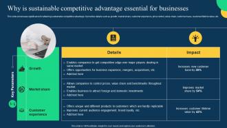 Why Is Sustainable Competitive Advantage Essential Effective Strategies To Achieve Sustainable