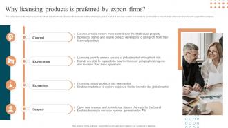 Why Licensing Products Is Preferred By Export Firms Approaches To Enter Global Market MKT SS V
